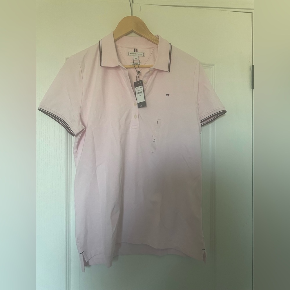 Tommy Hilfiger Pink Polo Shirt with Classic Design